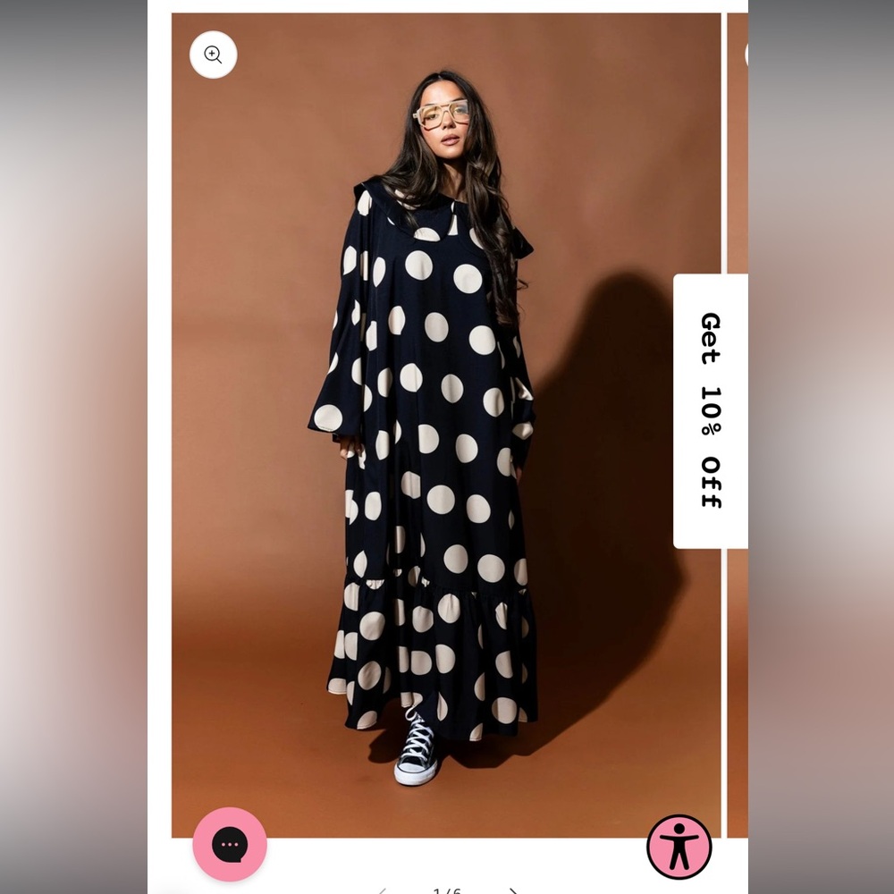 Dressed in La La Polka Dot Maxi Dress - Black and Cream